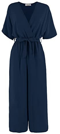 JOPHY & CO. Salopette Donna Lungo Scollo V (cod. 6797) (XL, Blu)