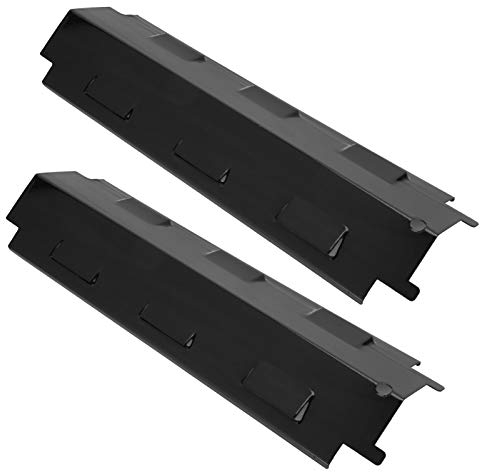 ANKROYU 2pcs Plaque Chauffante pour Gril à Gaz, Plaque Chauffante Universelle Réglable en Acier Inoxydable pour Barbecue Couvre Les Boucliers Thermiques, Pièces De Rechange De Tente pour Charbroil