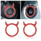 CGEAMDY 2Pcs Auto Start-Stopp-Knopf Abdeckung Glänzend Dekorativen Ring, Legierung Strass Auto Taste Ring, Stilvolle Und Glamouröse Damen Auto Dekorationen(Rot)