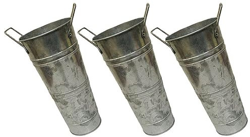 Yardwe 3 Pièces Seau à Fleurs Français Vase De Fleurs Coupées Françaises Porte- en Métal Seaux Floraux x De Fleuriste à Galvanisé Pot à Accessoires Le Fer Ménage