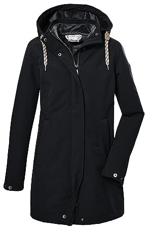 G.I.G.A. DX Damen Softshellparka/Outdoorjacke mit Kapuze GW 19 WMN SFTSHLL PRK, schwarz, 36, 39842-000