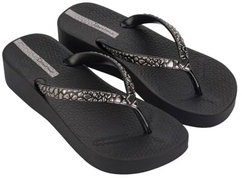 Ipanema Femme Mesh IX Plat Fem Sandale cale, Gris foncé, 38 EU