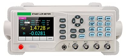 KOCAN LCR-Messgerät für Tischgeräte, Digitales LCR-Benchtop-Messgerät 100Hz-10KHz Hochpräzises Digitalmessgerät Widerstand Induktivität Kapazitätsprüfer 0,1% Genauigkeit 3,5-Zoll-LCD-Display