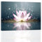 ZXHYWYM Lotusblumen Leinwandbild Zen Wanddekoration für Yoga Zimmer Büro Schlafzimmer Spa Badezimmer Kunstwerk Blumengemälde Meditation spiritueller Druck mit Rahmen (30.00 x 45.00 cms)
