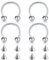 FECTAS Hufeisen Ringe Chirurgenstahl Nase Septum Hufeisen Hoop Ohrring Augenbraue Tragus Lippen Ringe Daith Helix Piercing Schmuck für Frauen Männer 20g 8mm Silber