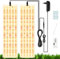 OFFCUP Grow Light, 2pcs Regulable Lampara de Cultivo LED con 270 LED, Lámpara para Plantas con Temporizador 3/6/12H 3 Modos de Luz 3000K/20W para Plantas de Invernadero Hidropónicos de Interior