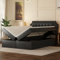 WIZBED Boxspringbett Best mit 2 Bettkästen, Doppelbett mit Lattenrost, Polsterbett Bett mit Großer Stauraum und Kopfteil, Stauraumbett, Bettgestell, Stilvoll, PU, ohne Matratze