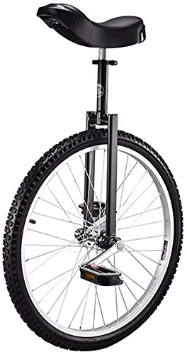 Einrad für Erwachsene und Kinder, schwarz, 24 Zoll/20 Zoll/18 Zoll/16 Zoll Rad, Einrad für Kinder/Erwachsene, Laufräder, Fahrrad mit verstellbarem Sitz und rutschfestem Pedal, ab 9 Jahren (schwa