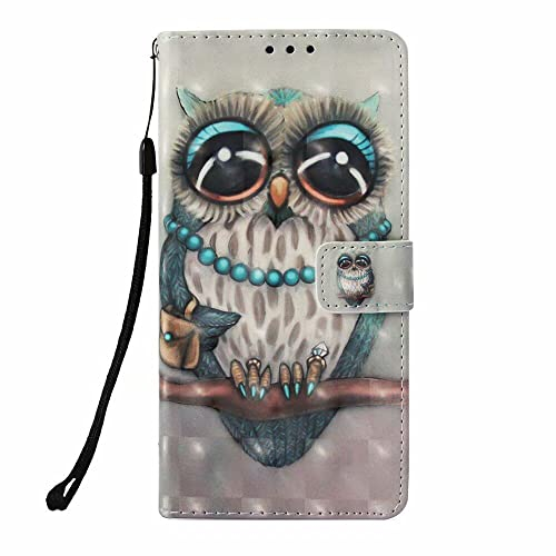 Ledertasche für Samsung Galaxy A05 für Handyhülle Samsung Galaxy A05 Hülle Case PU Leder Tasche Flipcase Cover Silikon Schutzhülle Handytasche Ständer Klapphülle Schale Bumper Magnet Eule