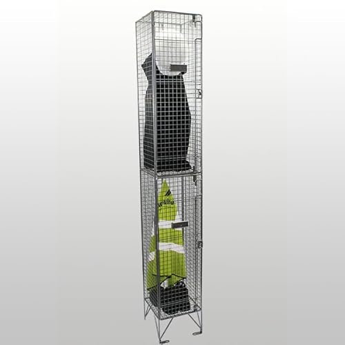 Economy 2 Door Wire Mesh Locker - 457mm deep