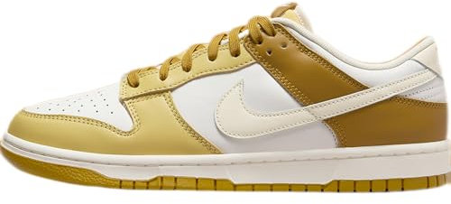 NIKE DUNK LOW RETRO Mens Fashion Trainers in White Brown - 7.5 UK