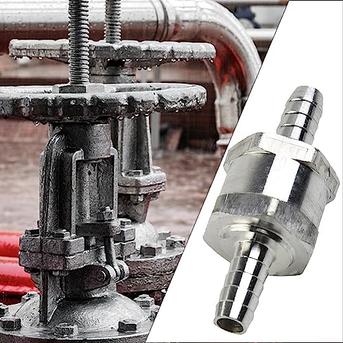 EpheyFIF Rückschlagventil mit Rückschlagventil, 6/8/10/12 mm, für Kraftstoff-, Luft- und Wasserschlauch, Einwege-Inline-Ventil, für Wasser, Öl, Benzin, Kraftstoffleitung (8 mm)