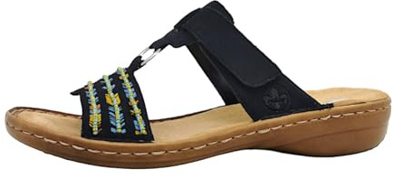 Rieker Damenschuhe Pantoletten Blau Freizeit, Schuhgröße:41 EU