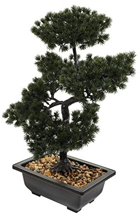 GOOHOCHY Lebensechte Künstliche Kiefernpflanze Künstliches Bonsai-Ornament Für Küche Und Balkon