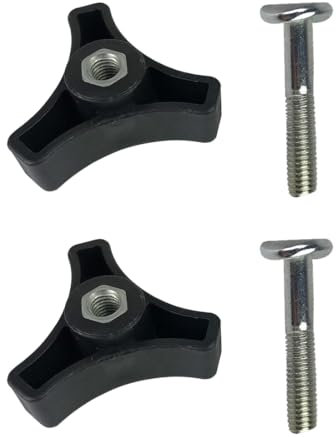 JAMAKALA 2pcs Lawnmowers Handle Wing Nut And Bolt,Triangle Knob Handle Nuts and Bolts, Lawnmower Spares, Screw Kits, Lawn Mower Armrest Handle Screws, Outdoor Power Tool Replacement Parts