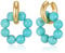 Irikdescia Türkise Perlen Ohrringe, Nostalgisch Rund Schön Grün Earrings,Kleine Tropfen Damen Ohrringe Zierliche Schmuckgeschenke Für Frauen Und Mädchen