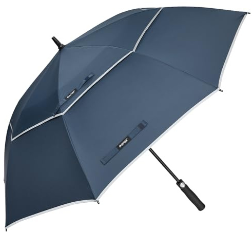 G4Free 55/63/69/72/80 Inch Golf Umbrella Windproof Double Canopy Extra Large Oversize Automatic Open Waterproof Umbrellas(Blue02, 55 inch)
