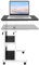 HUOLE Table d’Appoint Roulante avec 2 tablettes, Lit de Canapé Portable Moderne, Capacité de Charge 20 kg, pour l'Ordinateur, Café, Cadre pour Salon Chambre Couloir Bureau Petit Espace