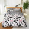 Koudi Kinderbettwäsche Mädchen 135x200 Schwarz und Weiß Kuh 100% Mikrofaser Kinder Mädchen Kariert Wendebettbezug und Kopfkissenbezug 80x80 cm