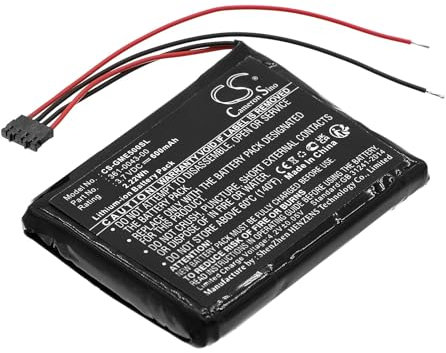 TECHTEK Batteria 600mAh compatibile con [Garmin] 010-01626-02, 4RL58983, Edge 200, Edge 205, 500, 520, 820, Explore 820 sostituisce 361-00043-00, 361-00043-01, 361-0043-00, 361-0043-01