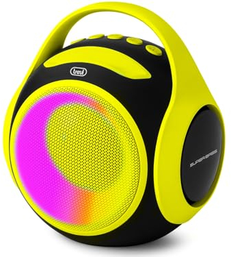 Trevi XR 8A 202 Speaker Portatile 20W, Cassa Wireless con Funzione TWS, Presa USB, Micro SD, Batteria Integrata, Giallo