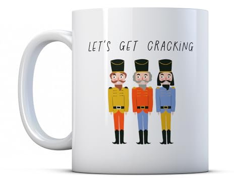 Make It Love It Sell It - Let's Get Cracking - Christmas Nutcracker Gift Mug, Ceramic, 11fl oz