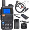 HYS Quansheng UV5R-PLUS 5W Doble Banda Walkie Talkie, Cargador Baterías Recargables Radio, VHF UHF Radio de Dos vías (Auriculares Ligeros, tapón para los oídos)