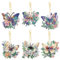 6 Stück Diamond Painting Schlüsselanhänger, Schmetterlings SchlüSselanhäNger, 5d Doppelseitig Diamond Painting Schmetterling Bilder Diamond Painting Kinder DIY Diamond Painting Schlüsselanhänger