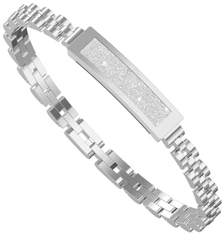 Fitness Armband Damen Elegant Smart Armkette Schmal Schrittzähler Damen Schmuck Rosegold Silber Armreif Fitness Tracker ohne App und Handy Schlaftracker Herzfrequenzmesser Fitnessarmband Kalorien
