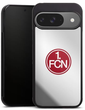 Mirror Case kompatibel mit Google Pixel 9 Spiegel Handyhülle Hülle aus Glas 1. FCN 1. FC Nürnberg transparent