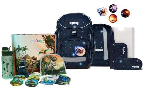 ergobag Pack Jumbo Edition Schulrucksack Set 7tlg. inkl. Fan-Box (KoBärnikus Galaxy Glow)