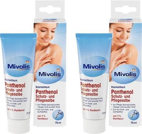 Das Gesunde Plus Panthenol Schutz- und Pflegesalbe 2er Bundle – 2 x 75 ml mit 7% Panthenol Zur Pflege beanspruchter, rissiger & wunder Haut ohne Farb- & Duftstoffe + Purlife Sticker
