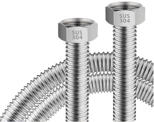 1 Zoll 304 Edelstahlbalg Hochdruck-Explosionsschutzschlauch DN25 Engineering Spezial Kalt- und Warmwasserrohr Metall, 1 Stück, 250 cm