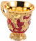 Hemobllo taza de agua cáliz dorado Aleación de zinc rojo