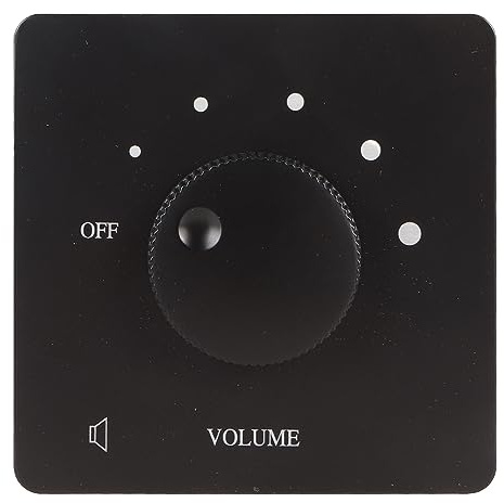 Yosoo Health Gear Piastra di Controllo del Volume, 50W Volume Controller 5 Gears Manopola di Accordatura per Altoparlanti Domestici (BLACK)