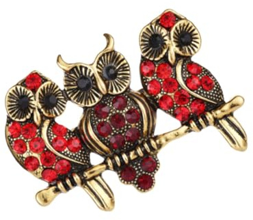 CLISPEED Elegante Eulen brosche aus Legiertem Modischer Schmuck für Damen Leichter Anstecker mit Robustem Verschluss Vielseitig für Kleidung Taschen Schals Geschenk für Frauen zu