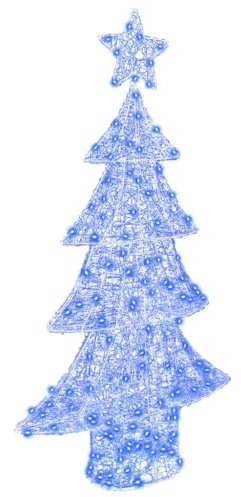Generico Albero di Natale con 160 LED Blu 150 cm Acrilico,Casa e Giardino,Arredo,Decorazioni Natalizie,Ornamenti natalizi-42018979