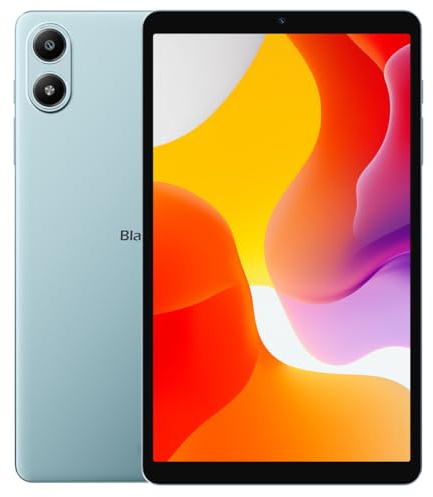 Blackview Link 2 AI Tablet Android 15, 8.68'' HD+, 12GB+128GB (2TB Externo), 3 IA Asistentes, IA Creador de Fotos y Videos, 8.5mm Ultraligero, 5MP+8MP, Altavoces Dual Box, Widevine L1, GPS Azul