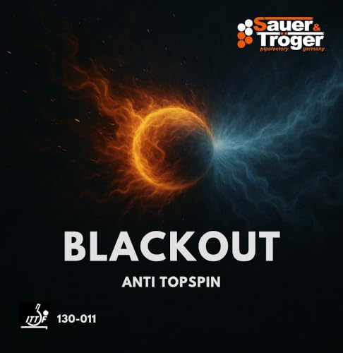 Sauer & Tröger Tischtennis Belag Anti Top | Blackout | Rot, Schwarz, Blau | 1,5 mm 2,0 mm