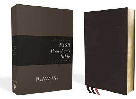 NASB, Preacher's Bible, Premium Goatskin Leather, Black, Premier Collection, Black Letter, 1995 Text, Art Gilded Edges, Comfort Print