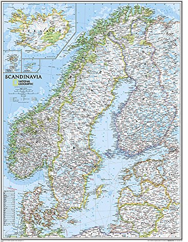 Scandinavia Classic, Tubed: Wall Maps Countries & Regions: Political Map (National Geographic Reference Map)