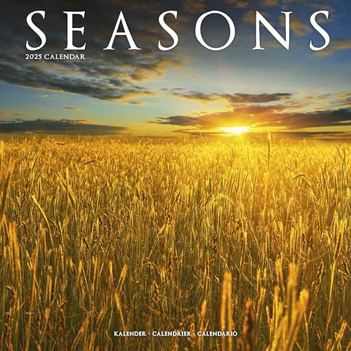Seasons Calendar 2025 Square Scenic Wall Calendar - 16 Month