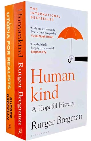 Humankind A Hopeful History & Utopia for Realists And How We Can Get There By Rutger Bregman 2 Books Collection Set