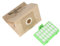 Moulinex MT000101 - Set di 10 sacchetti di carta e 1 filtro Hepa H10 vuoto Zelio