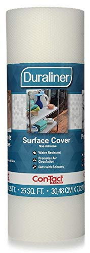 Con-Tact Brand Duraliner Regaleinlage, Nicht klebend und vielseitig verwendbar, aus Vinyl, wasserdichte Auskleidung, 30,5 x 63,5 cm, Diamantklar