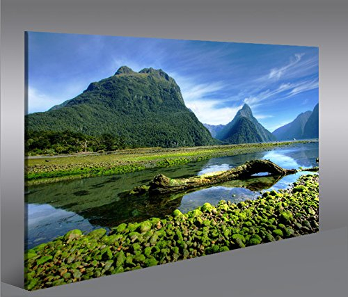 islandburner Bild Bilder auf Leinwand Neuseeland V3 1p XXL Poster Leinwandbild Wandbild Dekoartikel Wohnzimmer Marke