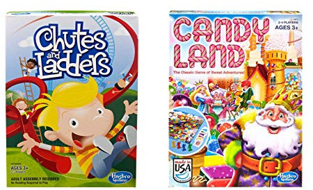 Hasbro Chutes & Ladders + Candy Land Bundle – Brettspiel für Kinder ab 3 Jahren
