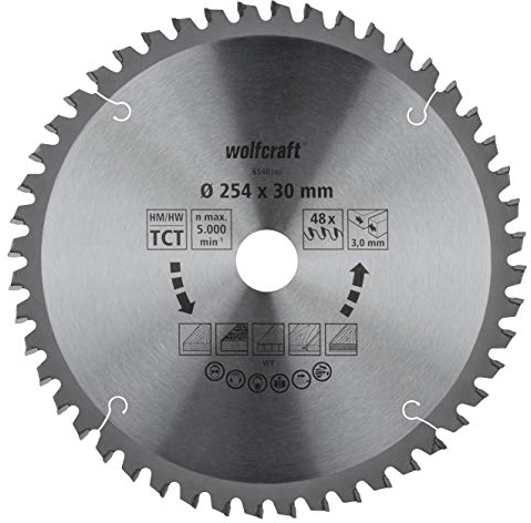 wolfcraft Lama per seghe troncatrici TCT, serie arancione I 6548000 I Tagli fini, netti