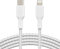 Belkin Braided USB-C to Lightning Cable (iPhone Fast Charging Cable for iPhone 14, 13, 12 or earlier) Boost Charge MFi-Certified iPhone USB-C Cable (2m, White)