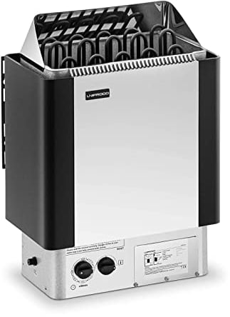 Uniprodo UNI_SAUNA_S9.0KW Poele sauna 9 kW 30 à 110 °C Minuterie et commande incluses Protection contre surchauffe Pour 9-13 m³ Montage mural Radiateur électrique chaleur sèche Accessoire sauna